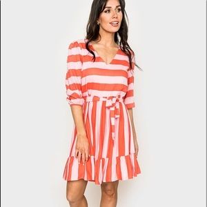 Blissful Blouson Sleeve V-Neck Dress Gibsonlook NWT XS